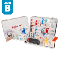 Truck First Aid Kit, ANSI Class B, Bulk, Metal Box, Large