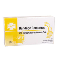 Sterile Bandage Compress, Non Adherent Pad with Adhesive Strips, 4