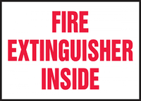 Fire Extinguisher Inside Label- 3.5X5 -