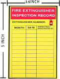 Fire Extinguisher Inspection Record 3"x 5"