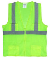 Cordova Class 2 Surveyor Vest Lime Zipper Closure