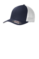 Port Authority Flex fit Mesh Back Navy/White Cap