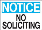 Notice No Soliciting Sign