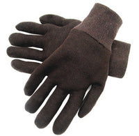 Radnor® Men's Brown 9 Ounce Reversible Cotton/Polyester Blend Jersey Gloves With Knitwrist