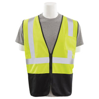 ERB Class 2 Mesh Vest Lime with Black FrontZipper closure S363PB