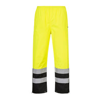 PW S587 - Hi-Vis Rain Pants Yellow/Black