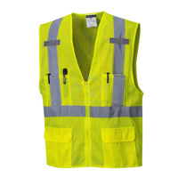 Portwest Atlanta Class 2 Hi Vis Mesh Vest- Yellow or Orange